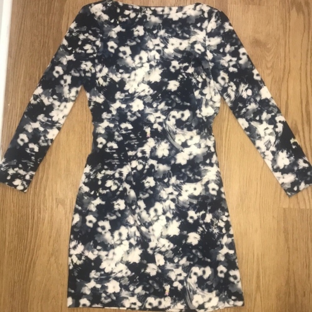 💄ZARA💄 BLUE-GRAY FLORAL SHEATH DRESS💄